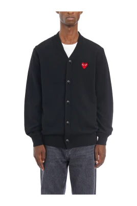 V-Ringad Logo Cardigan Tröja