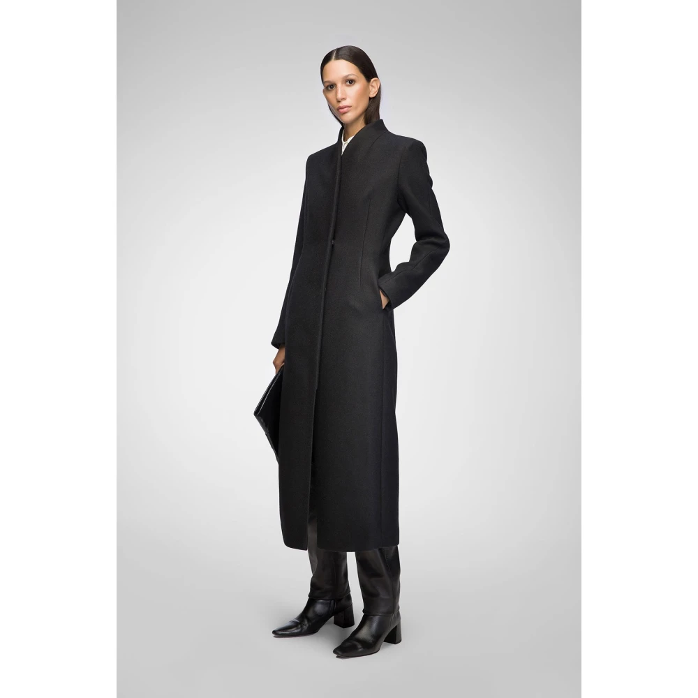 Vespucci by VSP Margaux Zwarte wollen jas Black Dames