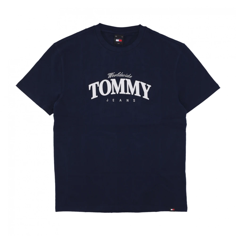 Tommy Hilfiger Regular Varsity Luxe Tee Dark Night Navy Blue Heren