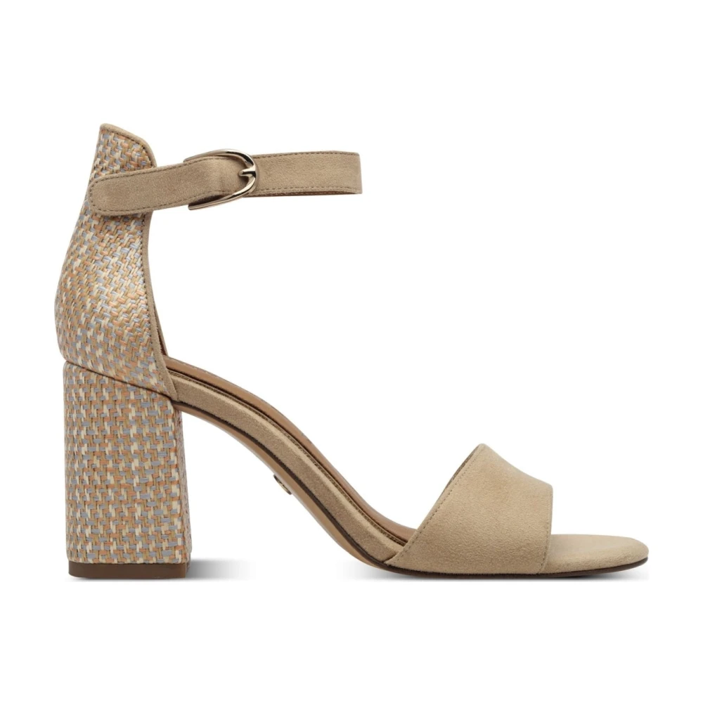 Tamaris Women's Beige High Heel Sandals, 8 Uk, Flat Sandal Heel