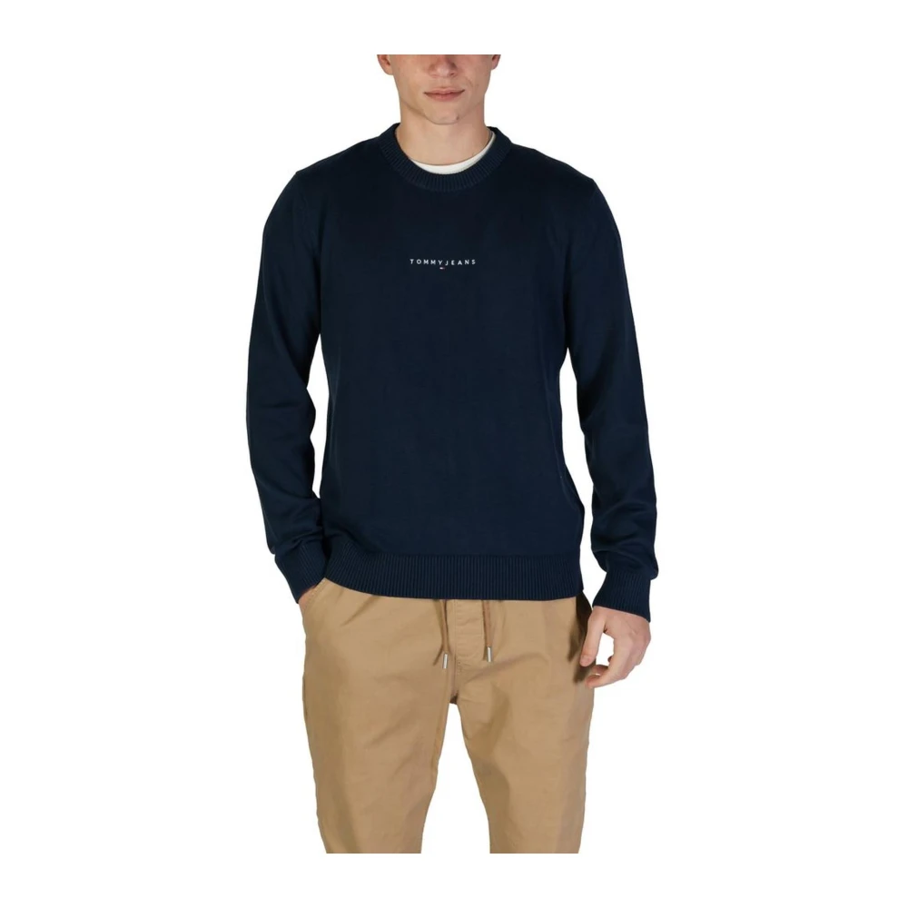 Tommy Jeans Blauw Polyester Blend T-Shirt Blue Heren