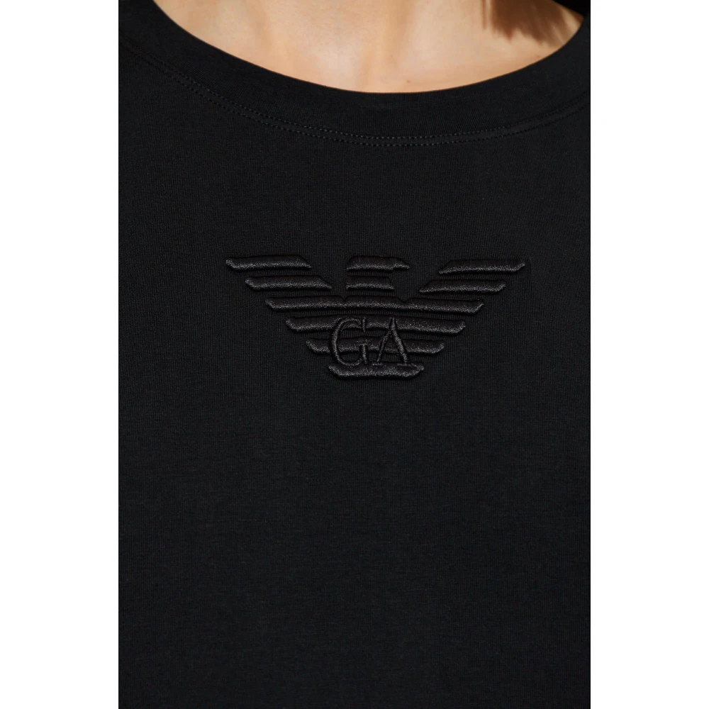Emporio Armani T-shirt met logo Black Dames