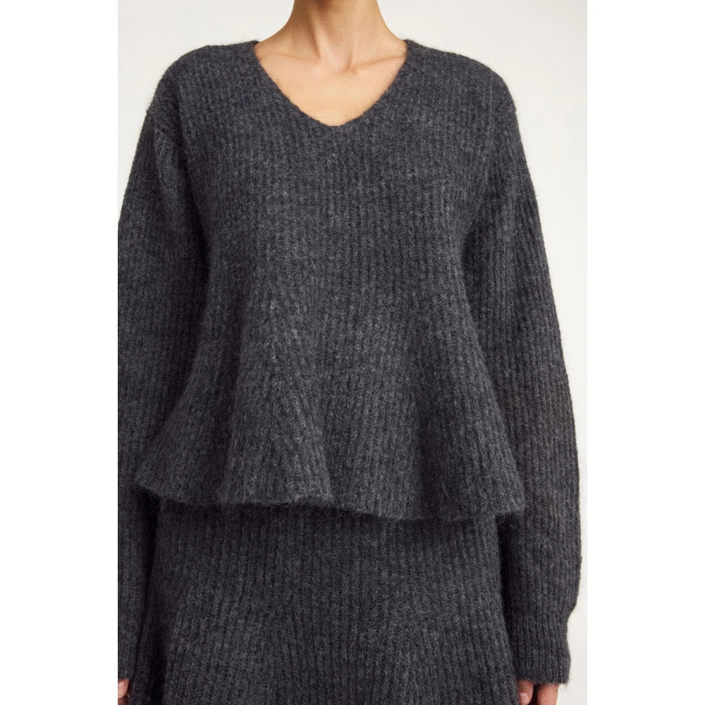 By Malene Birger Grijze Melange Mohair Trui By Herenne Birger Gray Dames