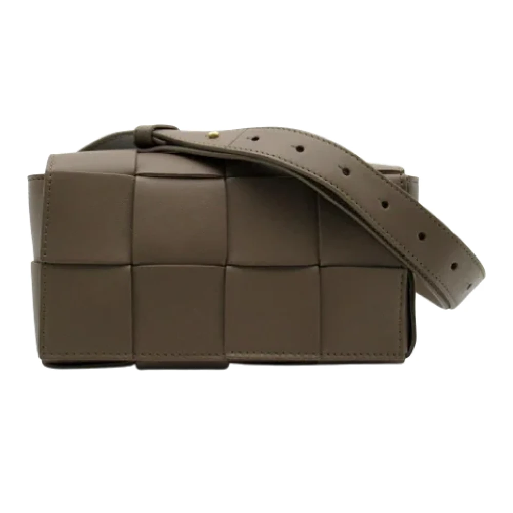Bottega Veneta Vintage Pre-owned Leather crossbody-bags Beige Dames