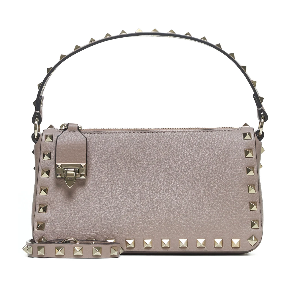 Valentino Garavani Women's Beige Handbags, One Size, Rockstud Handbag In Powder Pink Leather
