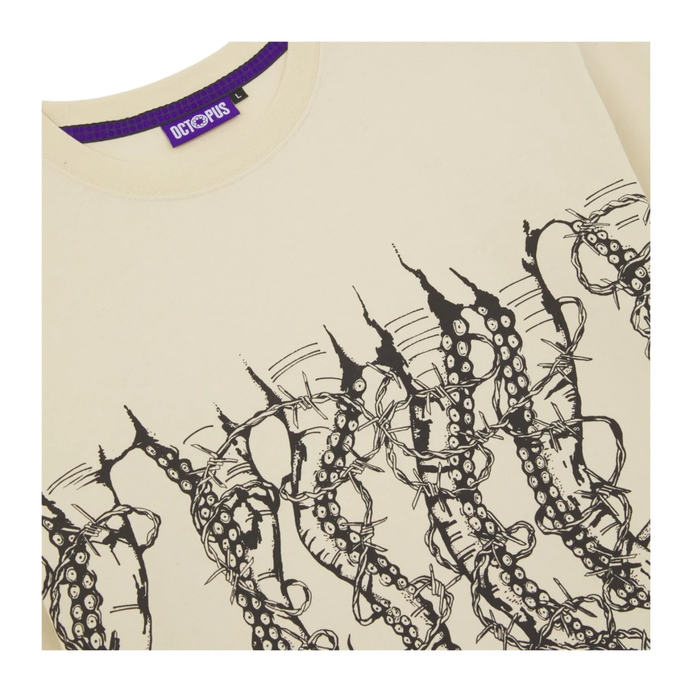 Octopus Prikkeldraad Katoenen Tee Beige Heren