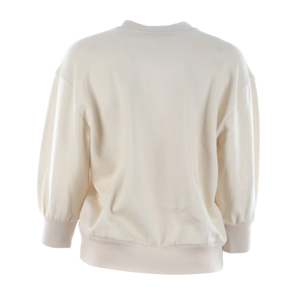 Dolce & Gabbana Katoenen Sweatshirt Upgrade Stijlvolle Casual Look Beige Dames