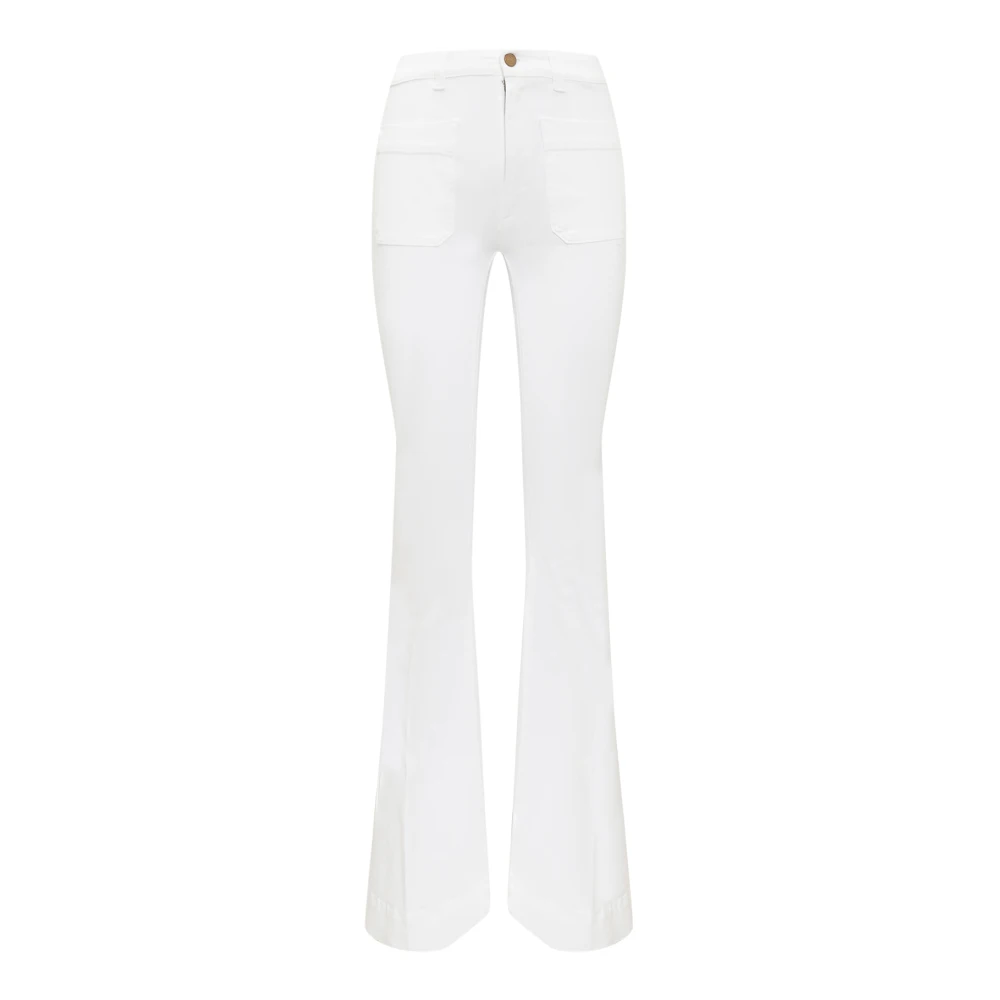 Seafarer Flare Jeans met Geborduurd Logo White Dames