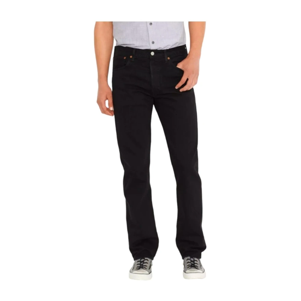 Levi's Men's Black Straight Fit Jeans, W38 L32, Straight Jeans