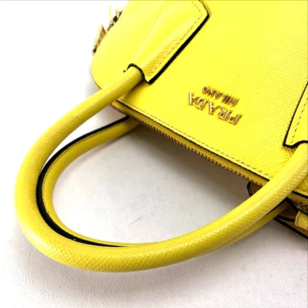 Prada Vintage Pre-owned Leather prada-bags Yellow Dames