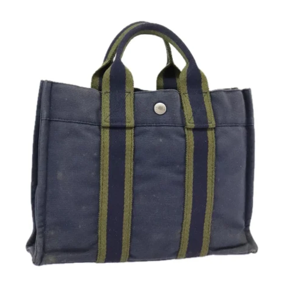 Hermès Vintage Pre-owned Canvas totes Blue Dames
