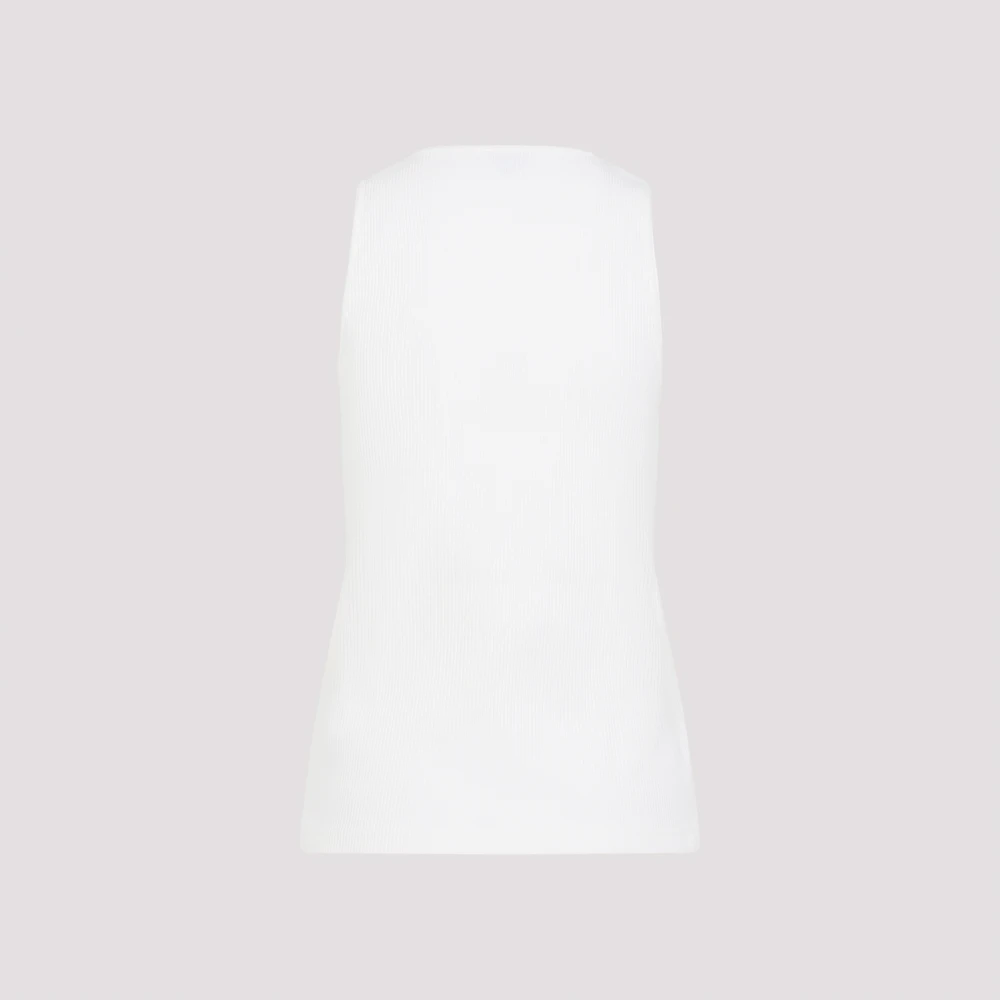 Bottega Veneta Mouwloze Katoenen Top White Dames