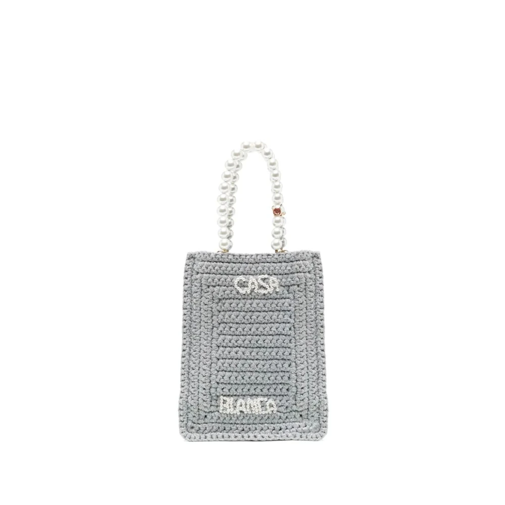 Casablanca Mini Gehaakte Winkelmand Gray Dames