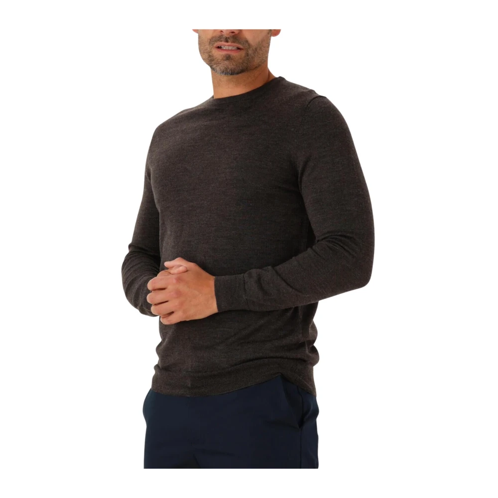 Hemden Profuomo Herren Dunkelbraun Regular Fit Pullover Einfarbig - Bild 3