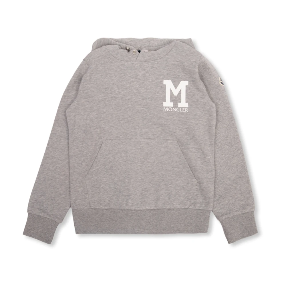 Moncler Hoodie med logotyp Gray, Unisex