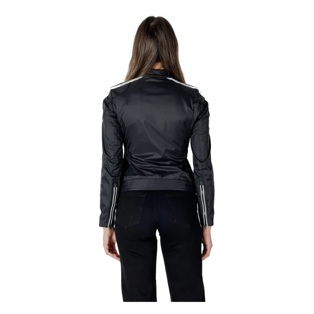 Blauer Nylon Damesjassen Collectie Black Dames