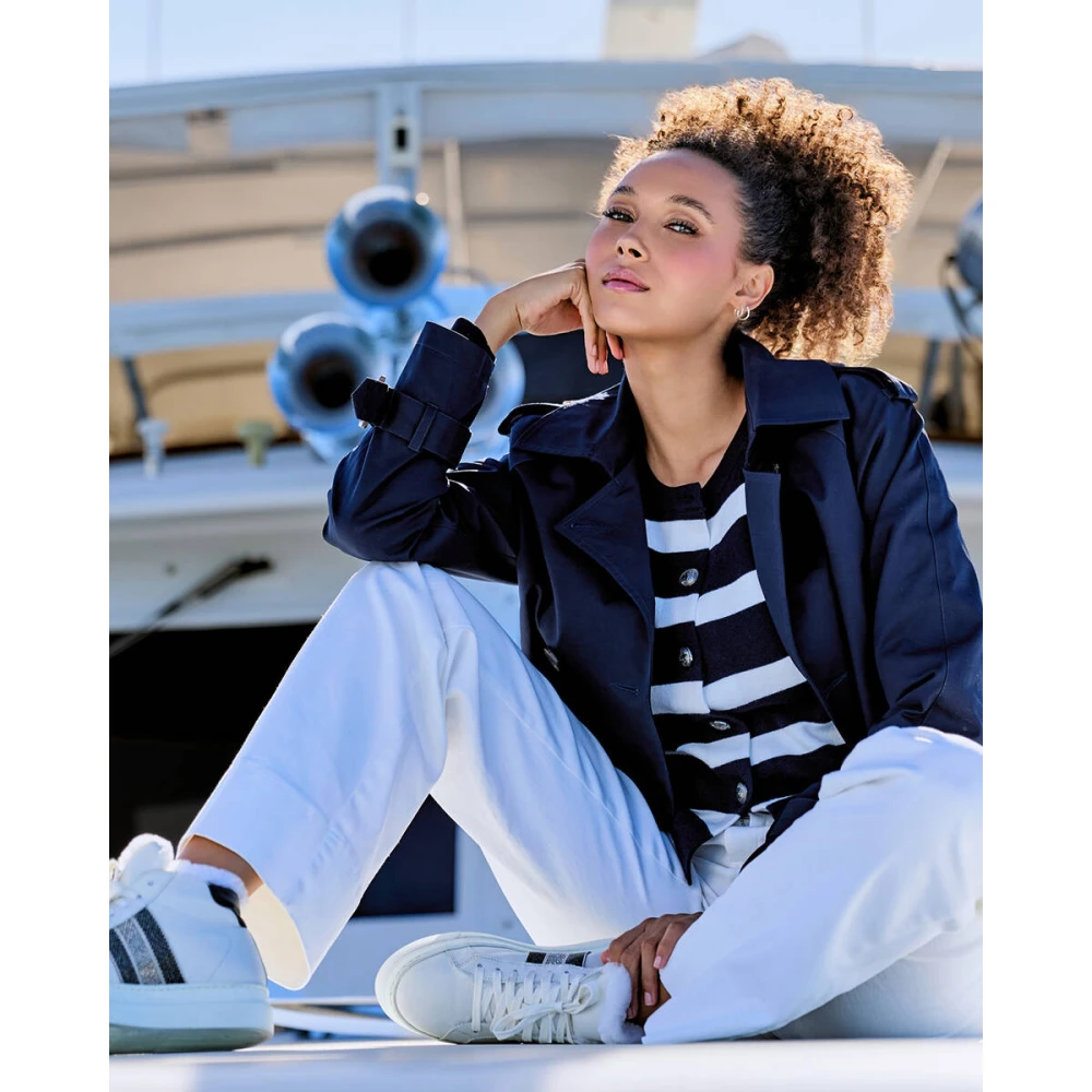 monari Gebreid Vest Blue Dames