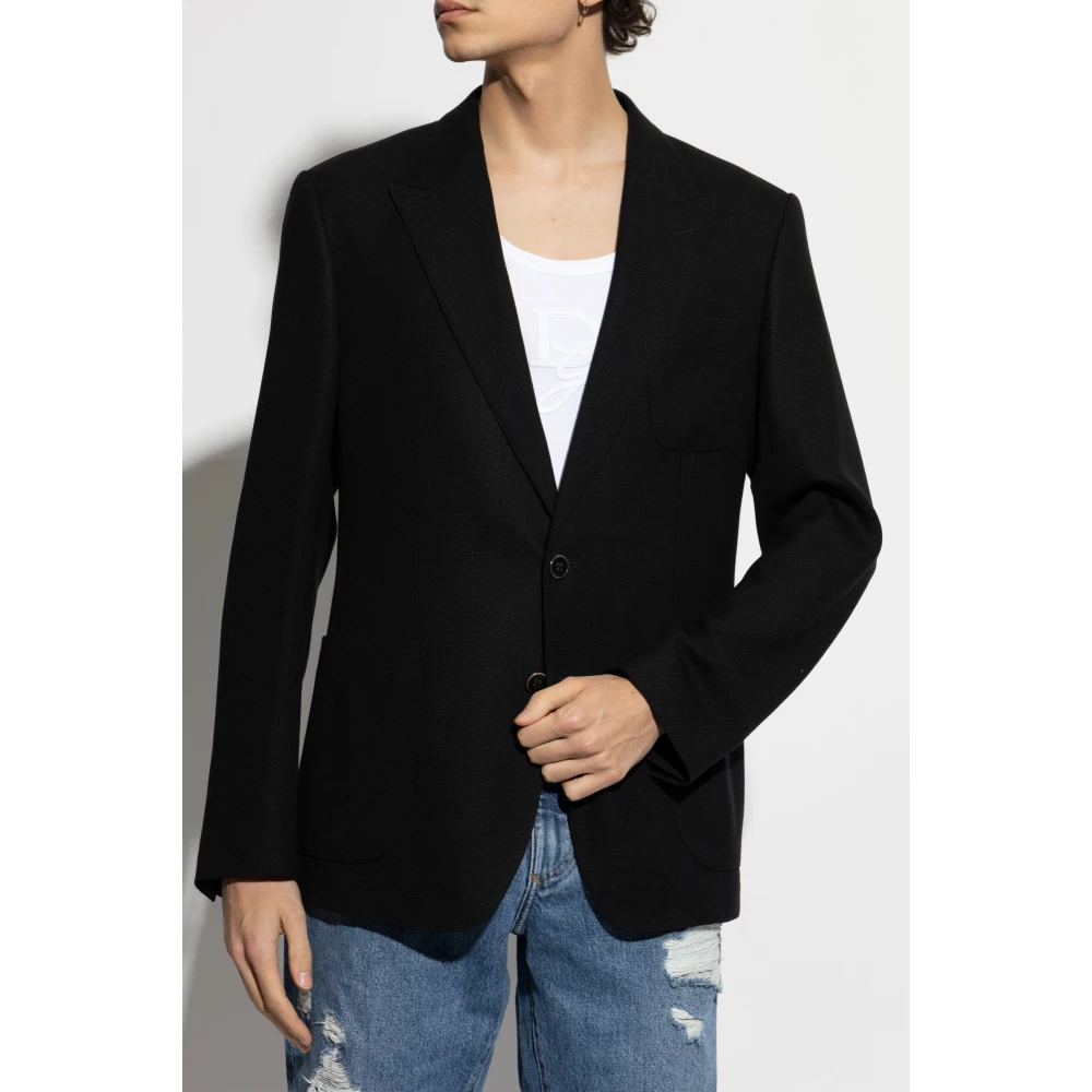 Dolce & Gabbana Wollen blazer Black Heren