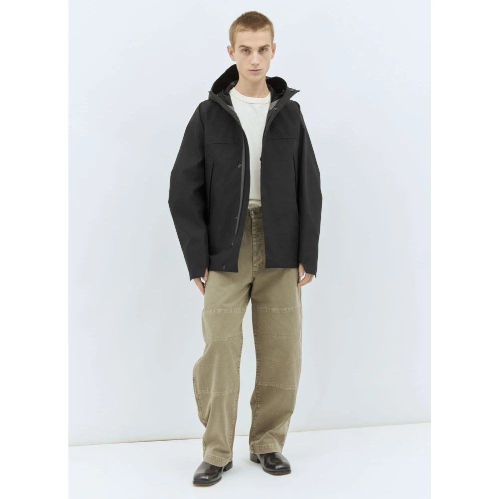 Lemaire Waterafstotende Katoenen Parka Black Heren