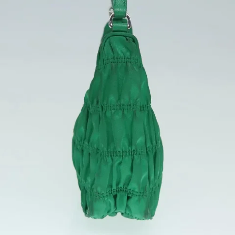 Prada Vintage Pre-owned Leather shoulder-bags Green Dames