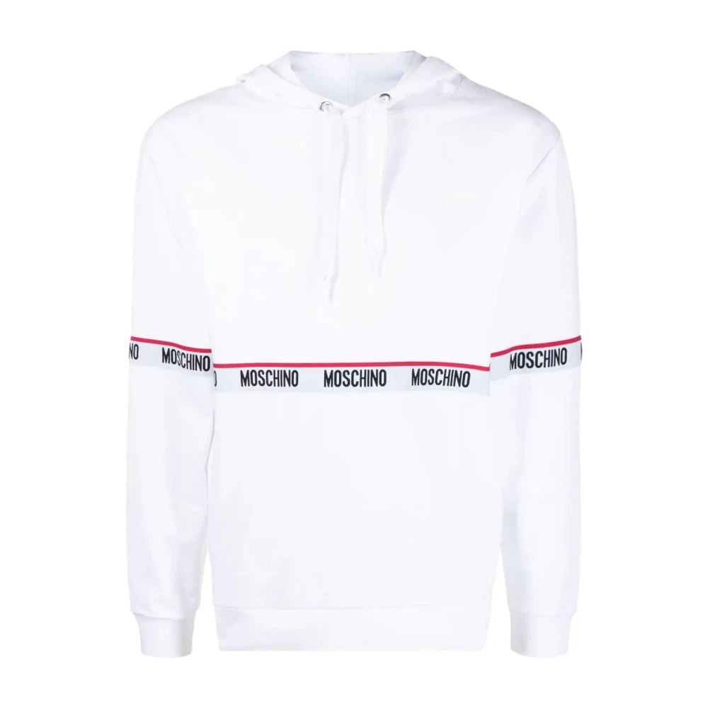 Moschino Casual Wit Katoenen Hoodie White Heren