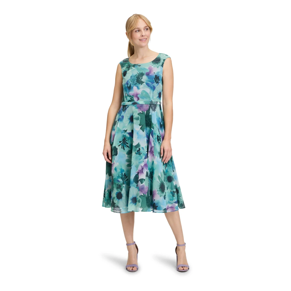 Vera Mont Bloemenprint Cocktailjurk Green Dames