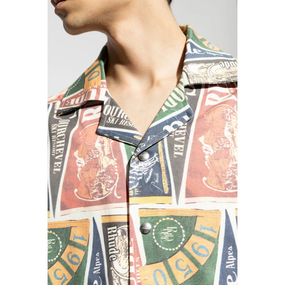 Rhude Gestreept Overhemd Multicolor Heren