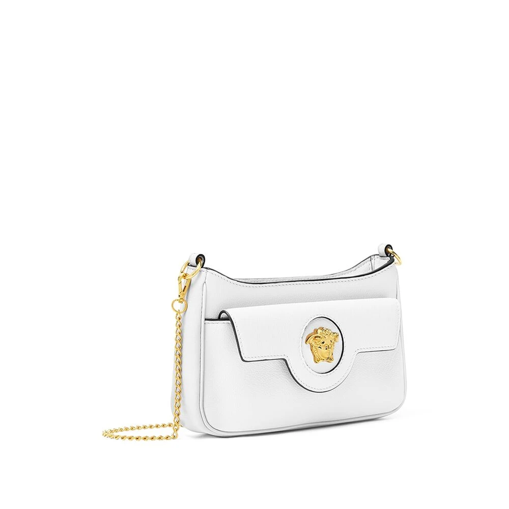 Versace Witte Schoudertas met Ritssluiting White Dames