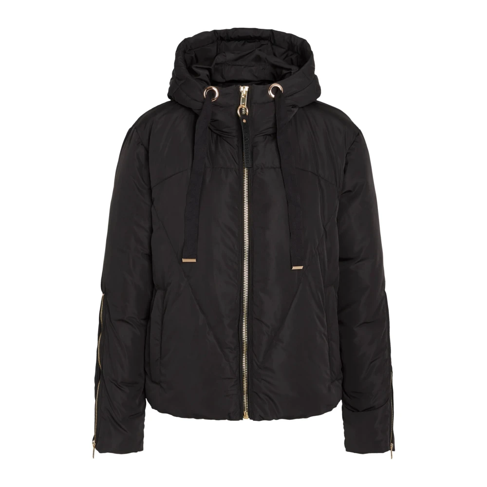 RUE de Femme Stijlvol Veelzijdig Kort Donsjack Zwart Black Dames