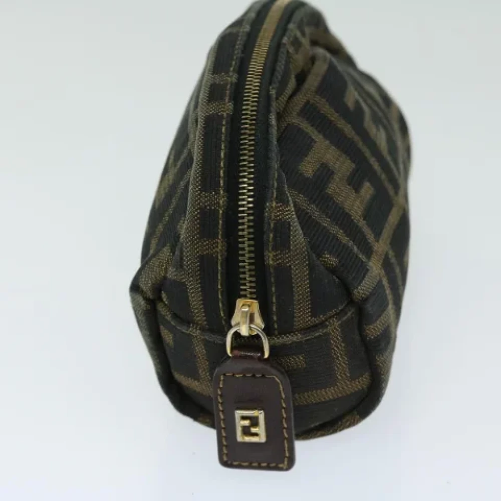 Fendi Vintage Pre-owned Canvas pouches Brown Dames