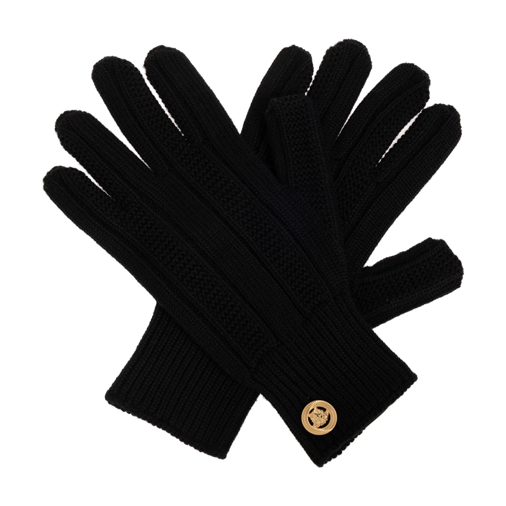 Versace Wollen handschoenen Black Heren