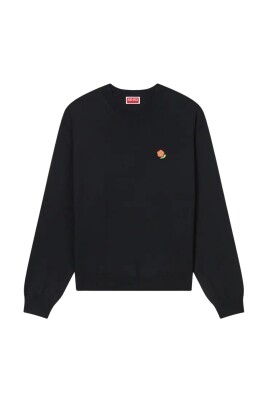 sweatshirt-en-laine-noire-brodee