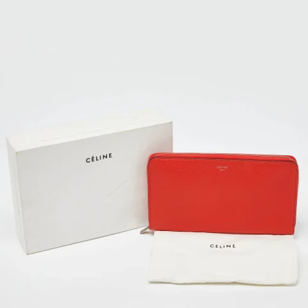Celine Vintage Pre-owned Leather wallets Red Dames