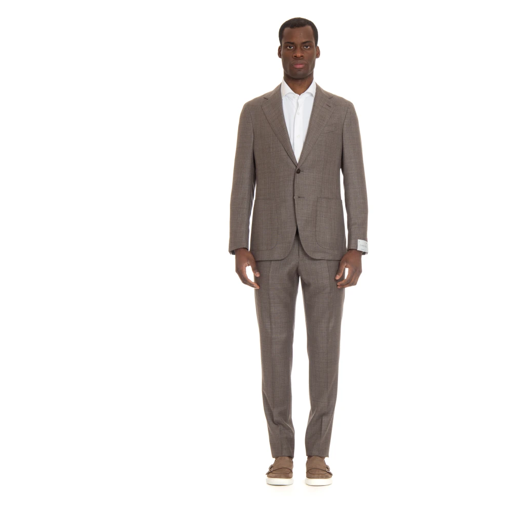 Caruso Bruine Aida Deconstructed Jurk Brown Heren
