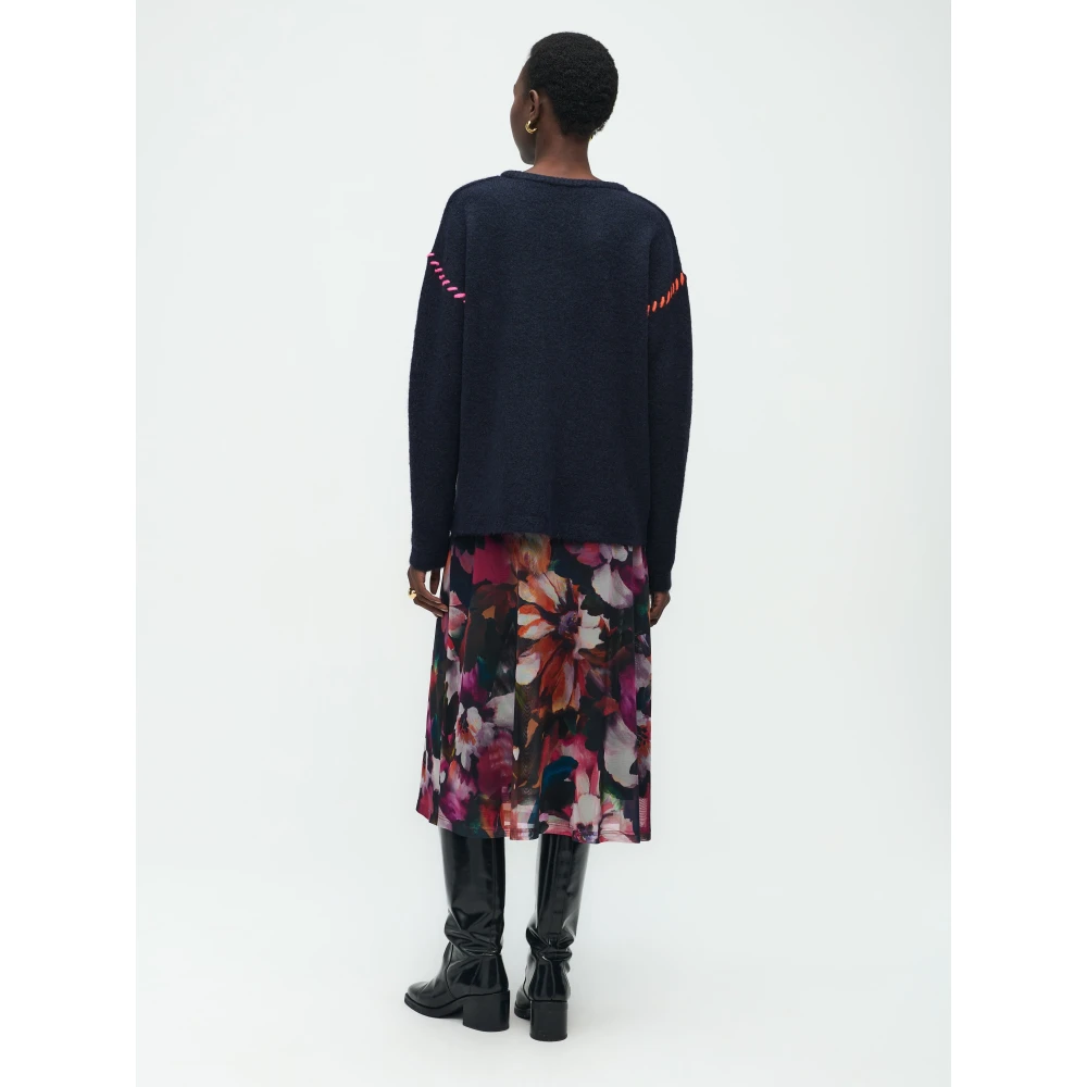 Jane Lushka Pullover Handgemaakt 2202A1 Blue Dames