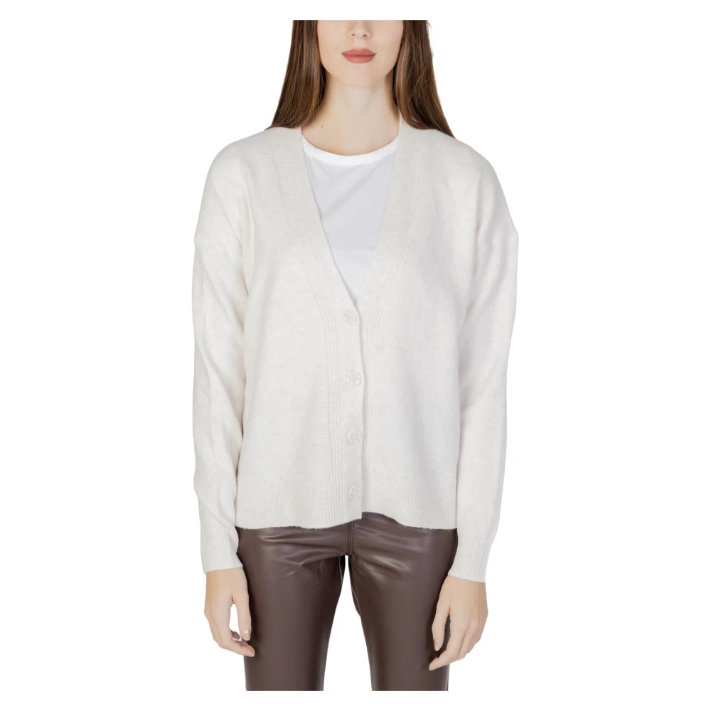 Street One Witte Button-Up Cardigan Lange Mouw White Dames