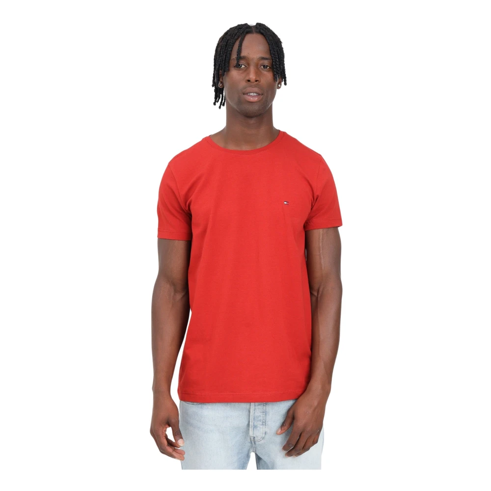 Tommy Hilfiger Rood korte mouw T-shirt Casual Stijl Orange Heren