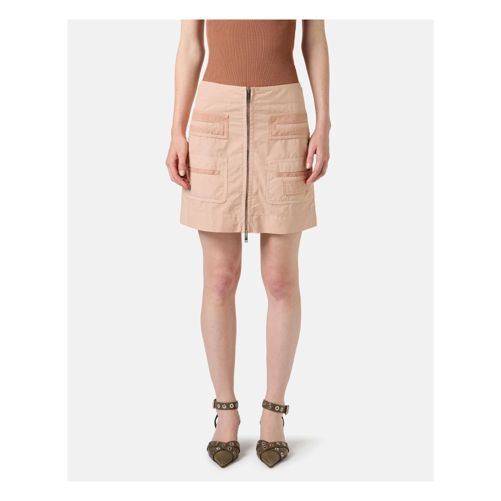 Iceberg Blush katoenen parachute canvas korte rok Pink Dames
