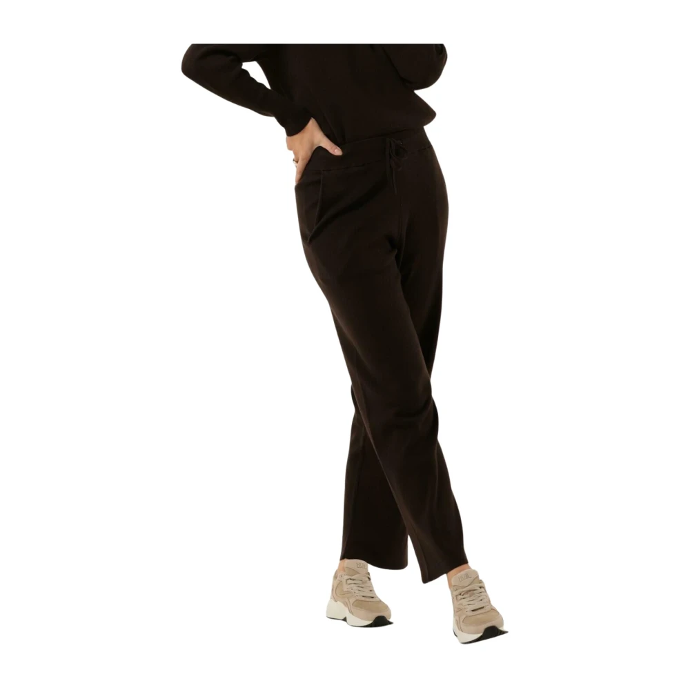 Knit-ted Wijde Pijp Bruine Broek Noor Brown Dames