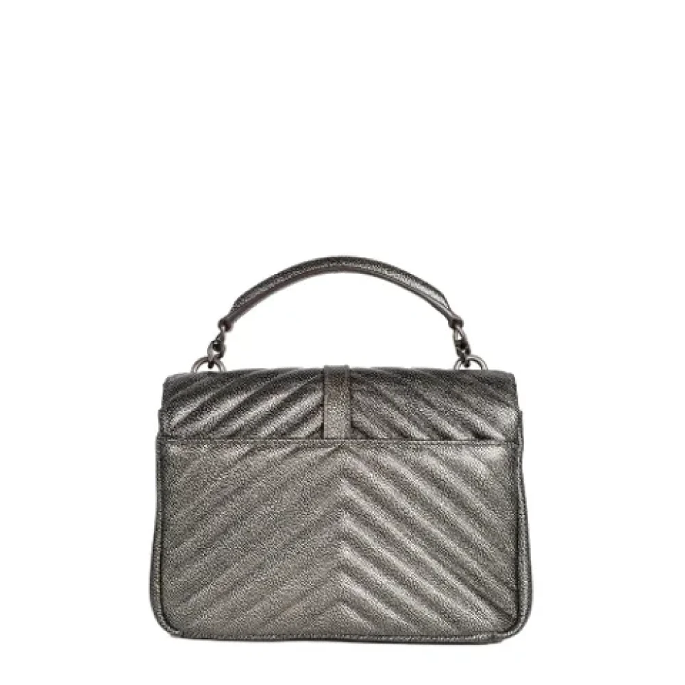 Yves Saint Laurent Vintage Pre-owned Leather handbags Gray Dames