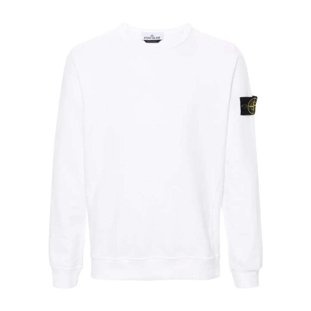 Stone Island Stilig vit hoodie för män White, Herr