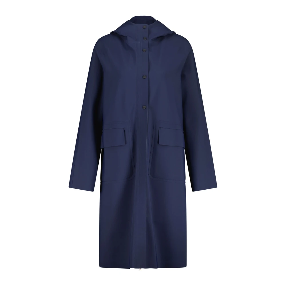 Herno Single-Breasted Coats Blue Dames