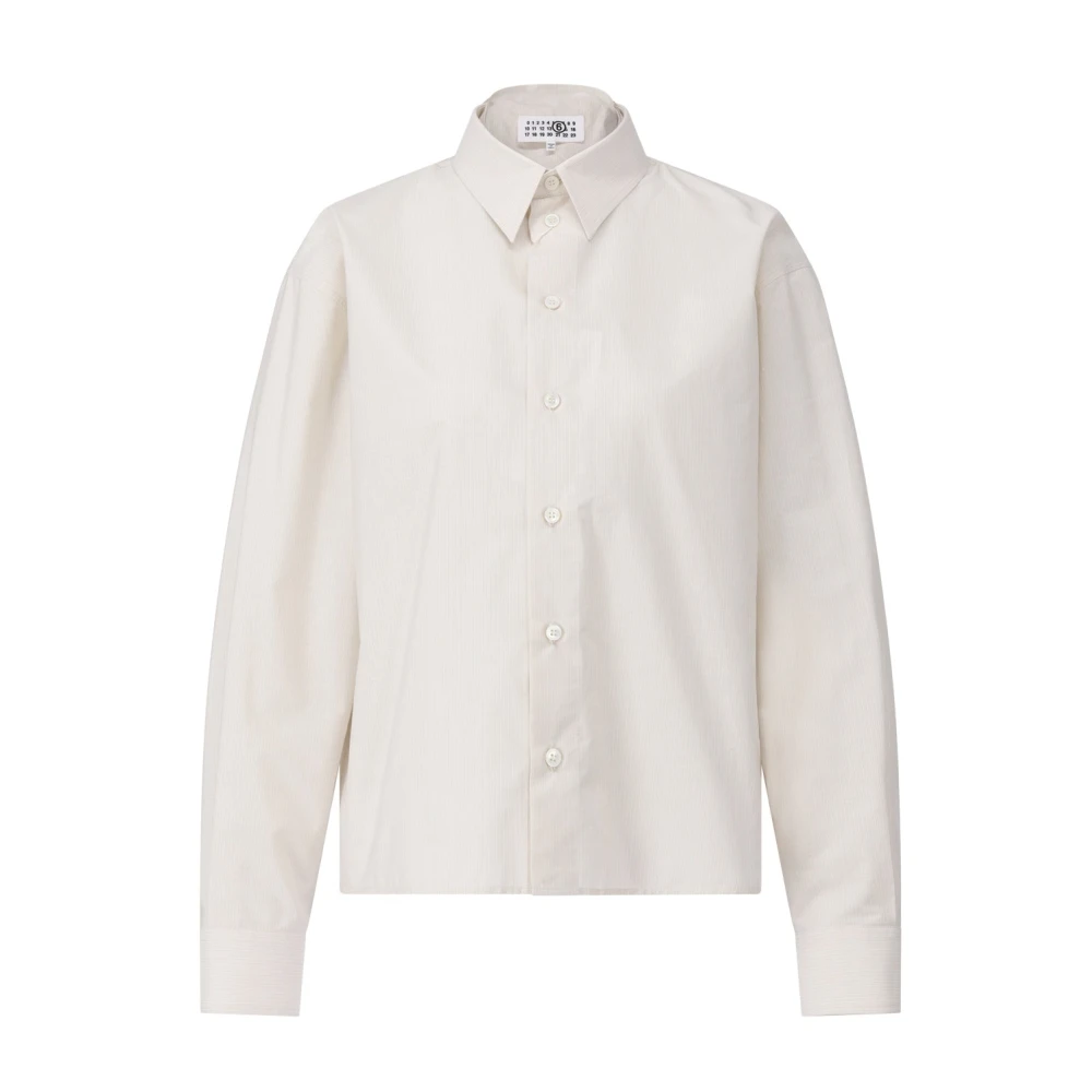 Maison Margiela Oversized Gestreepte Blouse White Dames