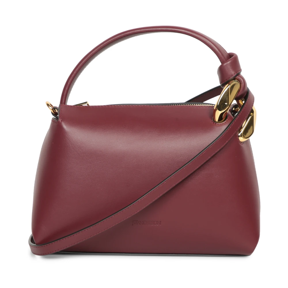 JW Anderson Elegante Bordeaux Leren Tas Red Dames