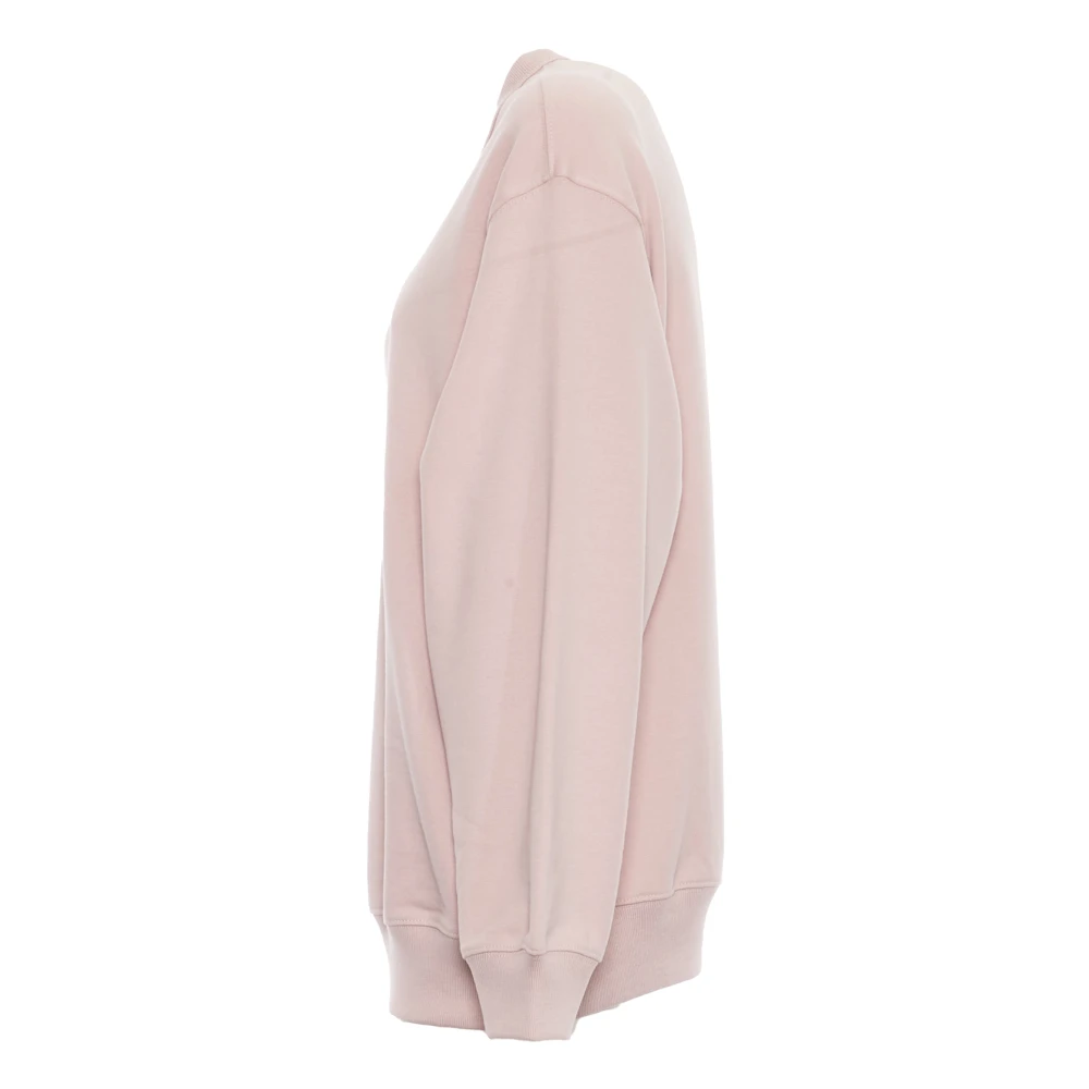 Dries Van Noten Peony Crew Neck Sweatshirt Aw24 Pink Dames
