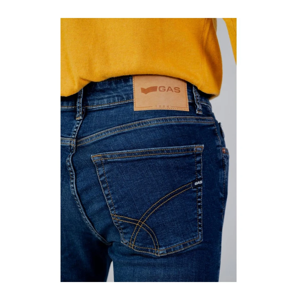 GAS Blauwe Skinny Jeans met Elastaan Blue Heren