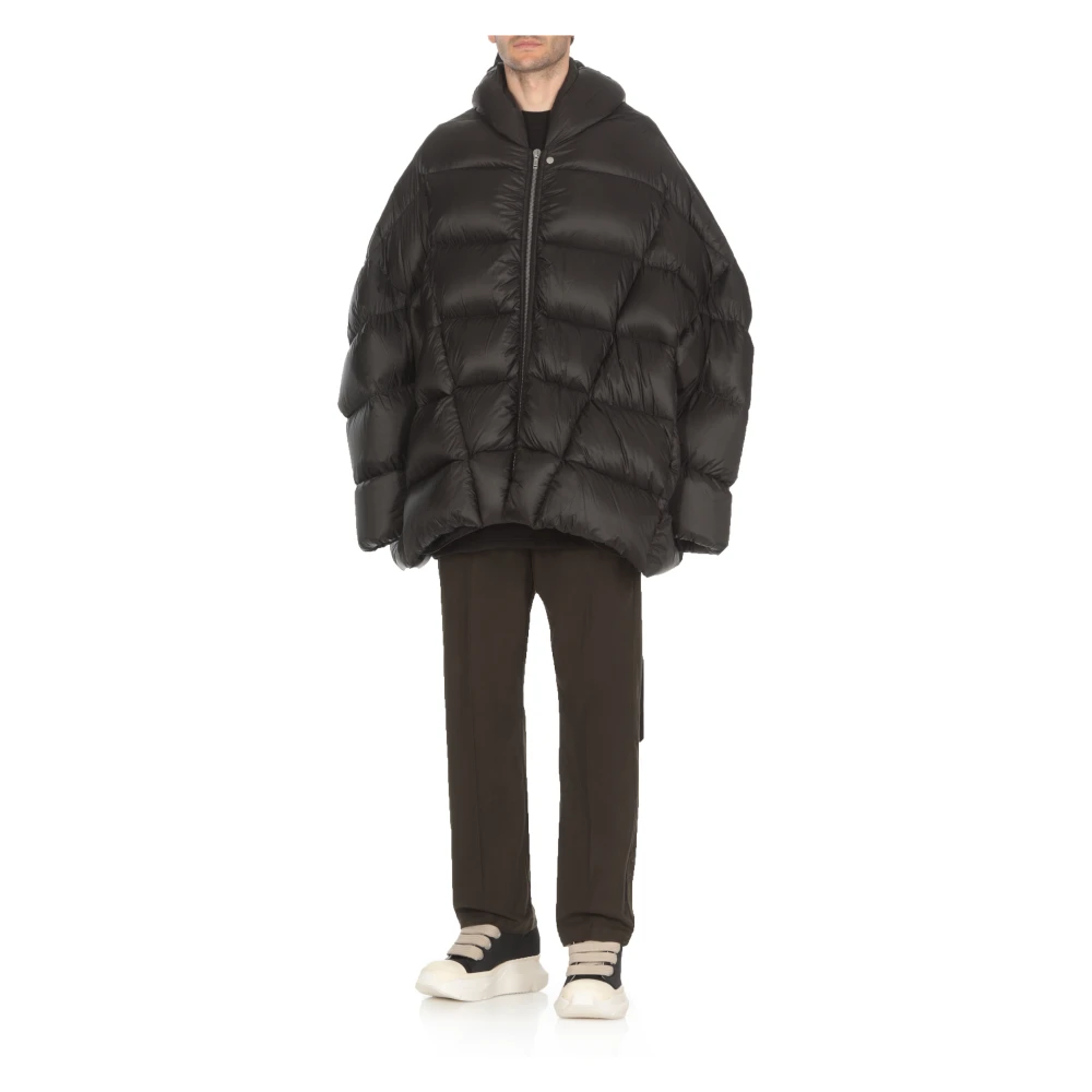 Rick Owens Donzen Jas met Capuchon Black Heren