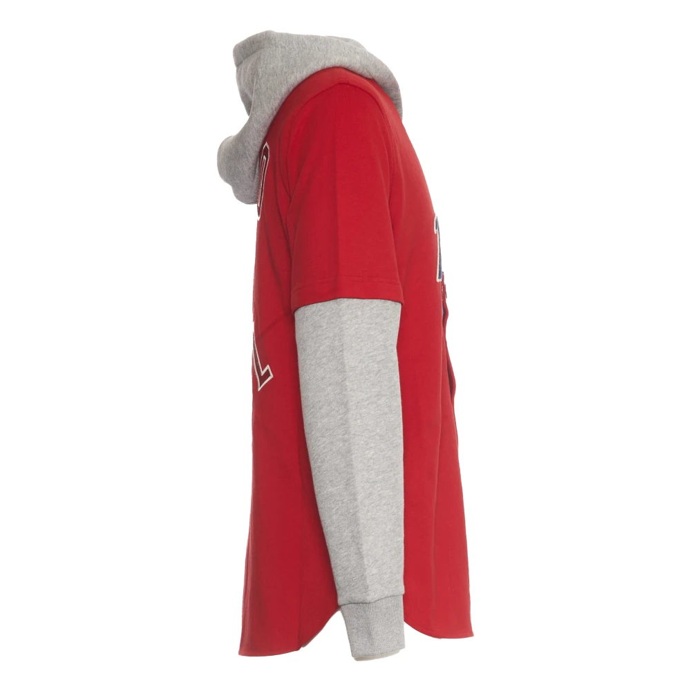 Polo Ralph Lauren Rode Gebreide Hoodie Trui Aw24 Red Heren