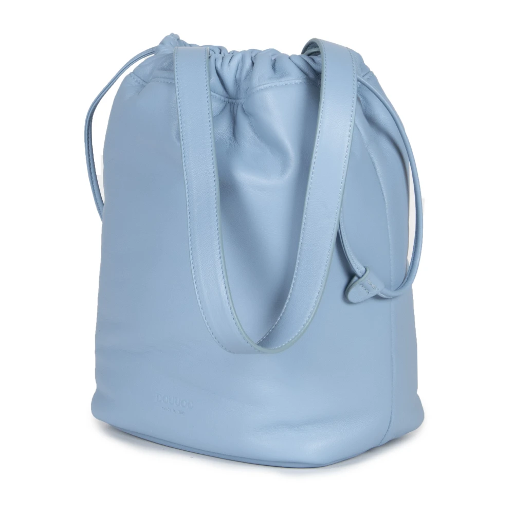 Douuod Woman Hemelsblauwe Bucket Bag met Verstelbaar Koord Blue Dames