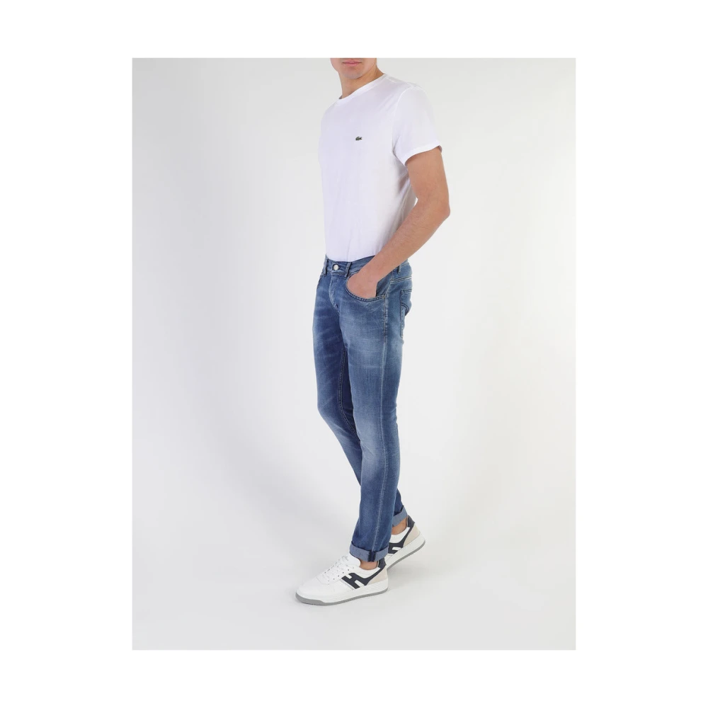 Dondup Skinny Fit Lage Taille Lichtblauwe Jeans Blue Heren